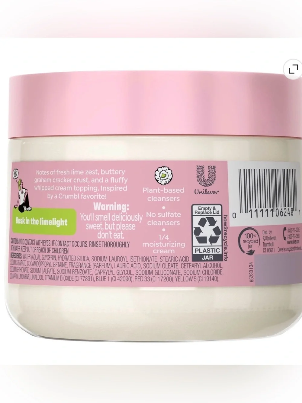 Dove x Crumbl Key Lime Pie Body Scrub